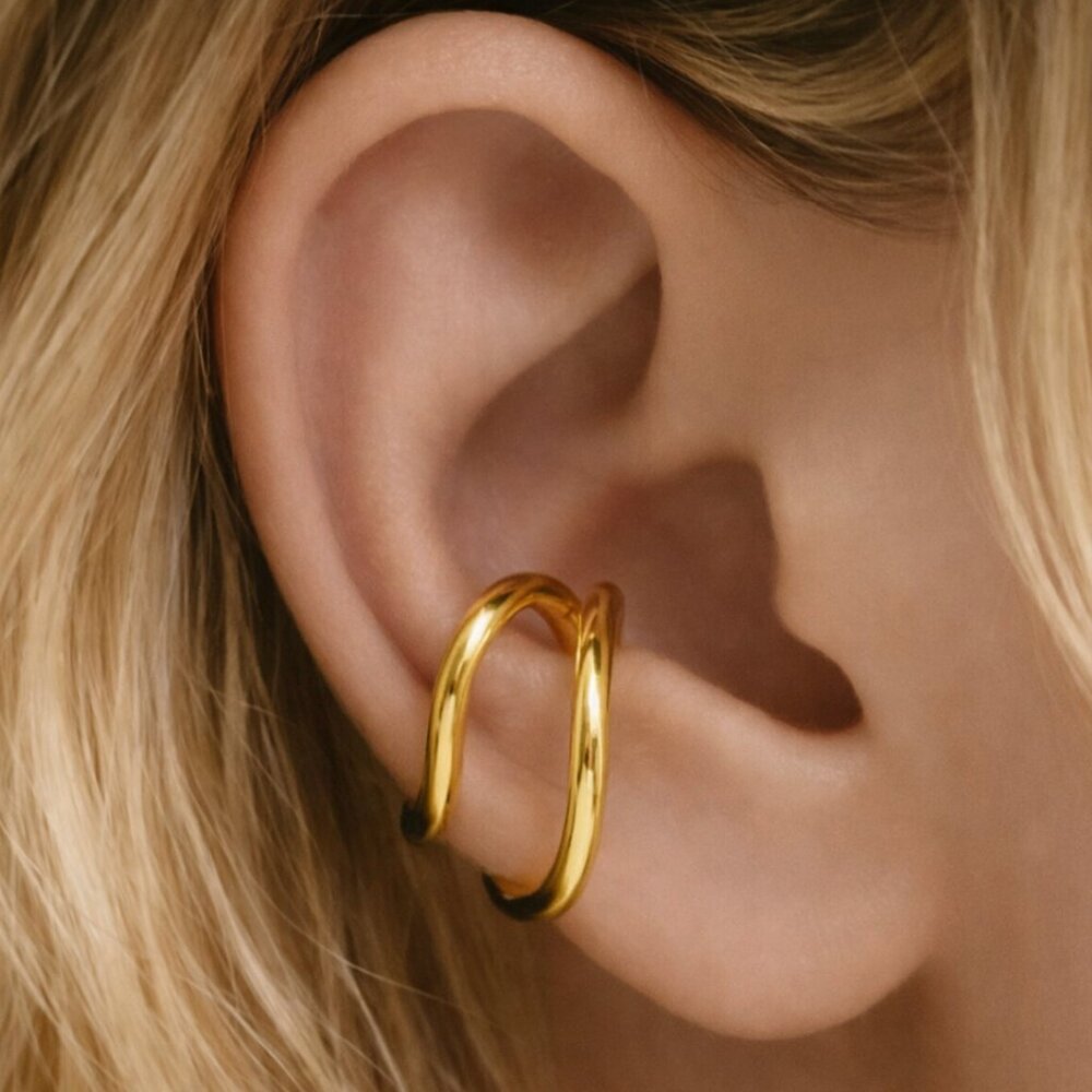 “Capri” Gold Cuff Earring